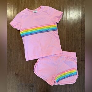 Lola and the Boys Rainbow sequin set